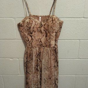 Snake print mini sundress